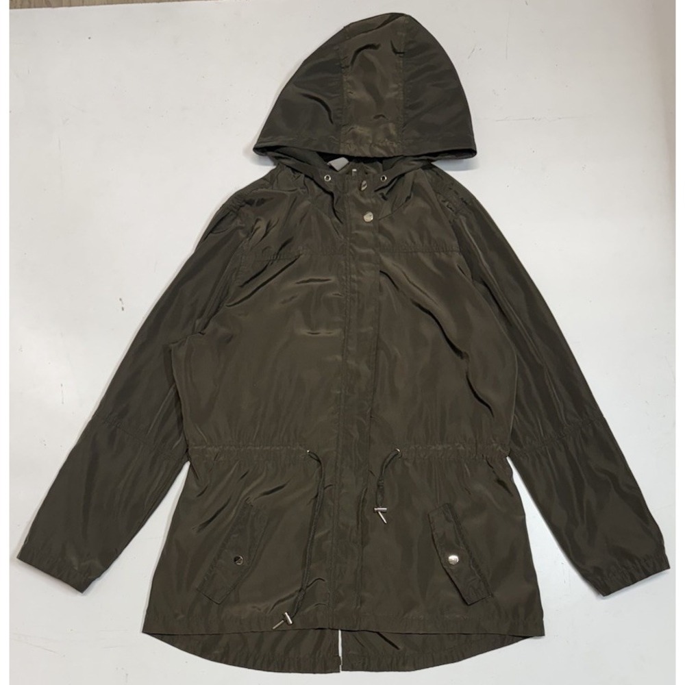 Athletic Collection Windbreaker Jacket Women's XL Army Green Light Weight Hooded